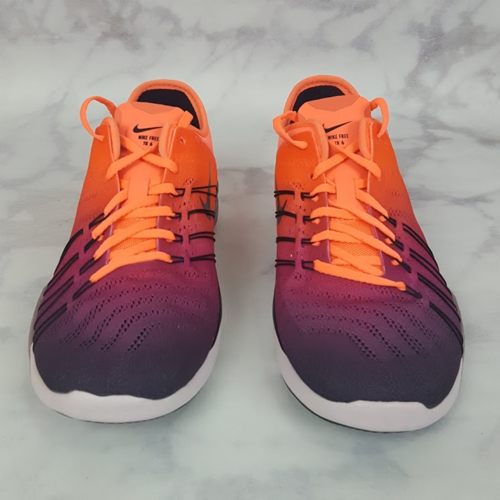 NIKE Free TR 6 Spectrum Orange & Purple Sneakers - Picture 8 of 12